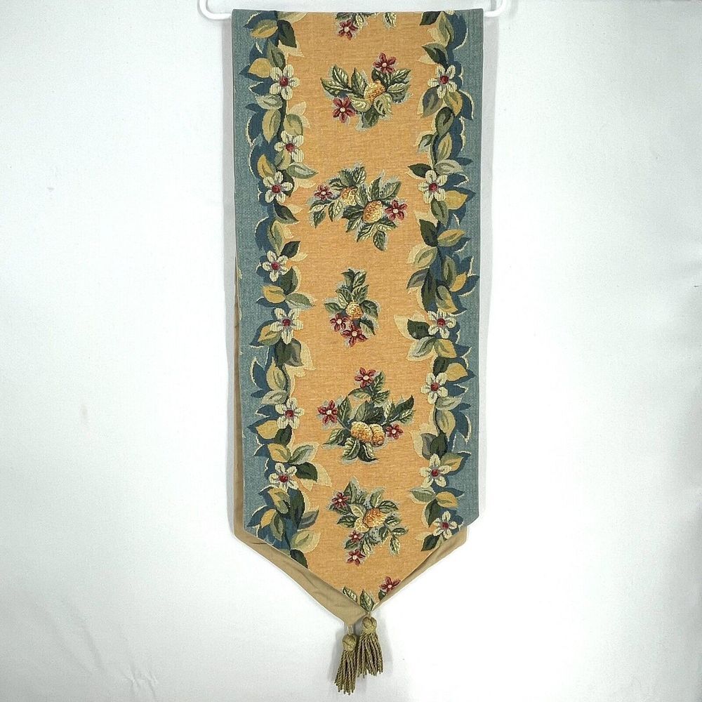 Floral Table Runner Spring Summer Harvest French Kitchen Dining Table Decor 68"